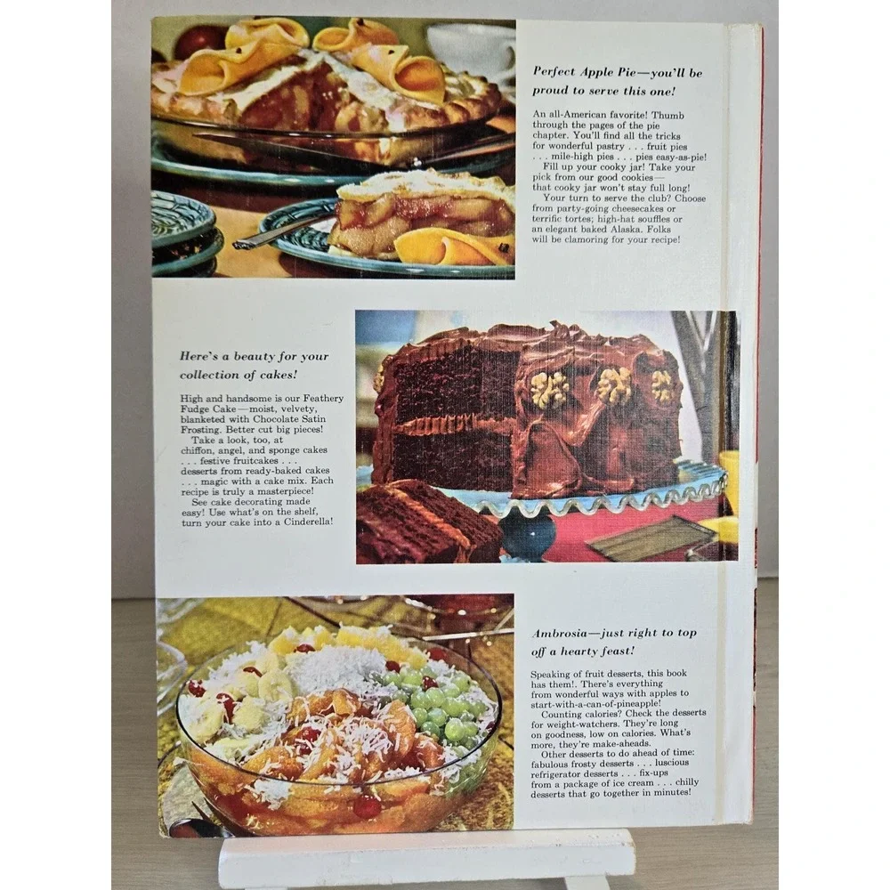 Vintage‎ BHG Dessert Cookbook, 1960 Hardcover,